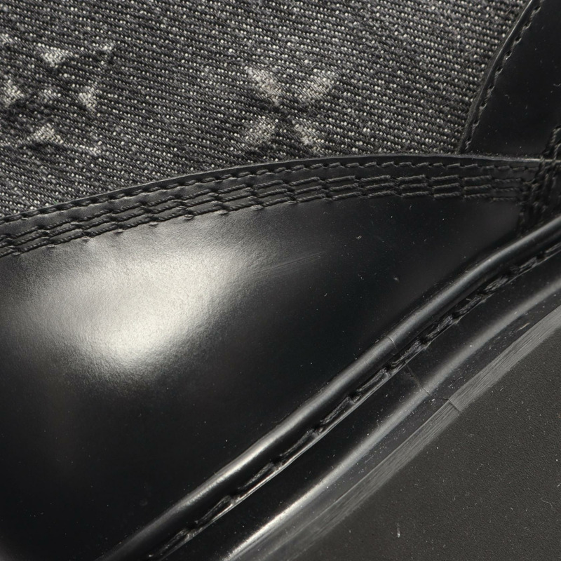 路易威登 LV Ranger Ancre 短靴 #6 Monogram 皮革牛仔布黑色二手-6