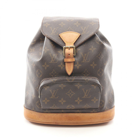 路易威登 Montsouris MM 雙肩包 M51136 Monogram 皮革 棕色 二手