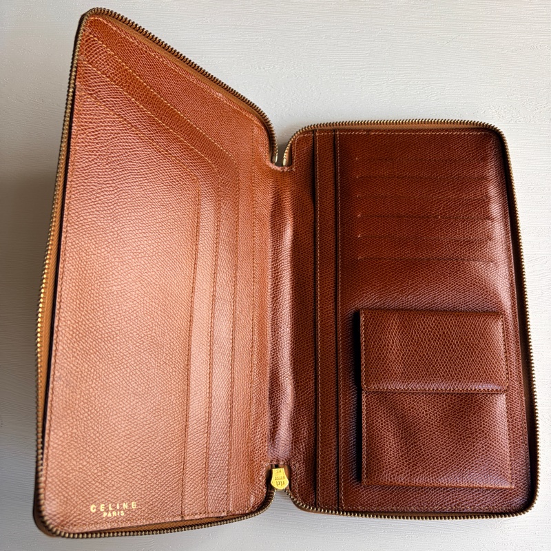 Celine 多用途真皮長夾 皮革收納包 手拿包 wallet on chain-11