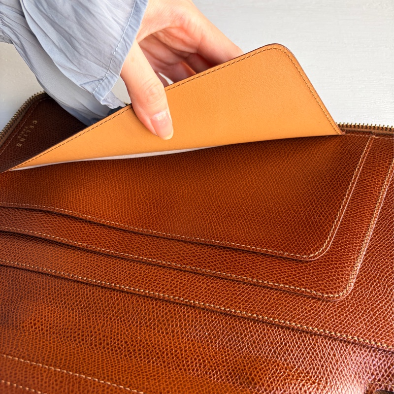 Celine 多用途真皮長夾 皮革收納包 手拿包 wallet on chain-15