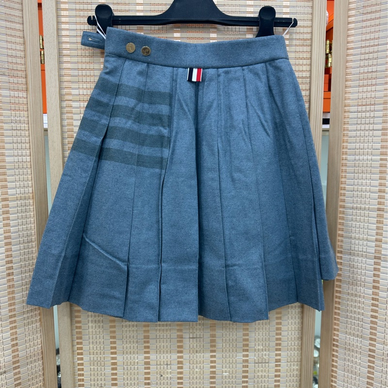 Thom Browne 暗紋四槓百褶裙 羊毛 王心凌同款 36碼 閒置 扣膜還在-1