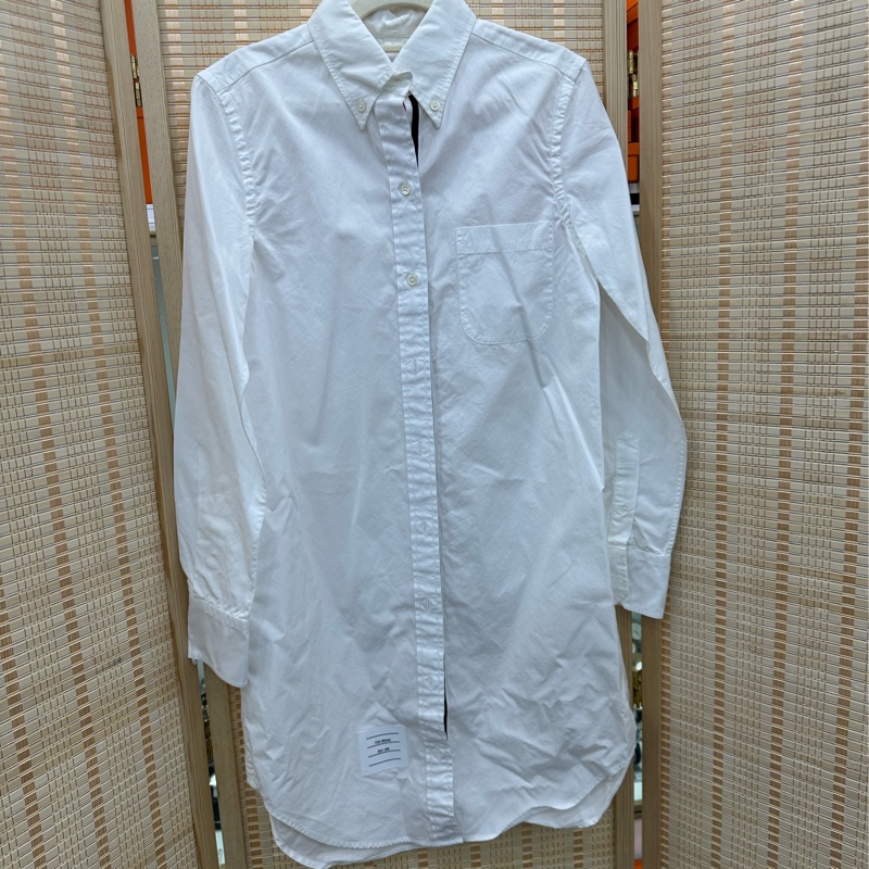 Thom Browne 白色中長版襯衫 36碼-0