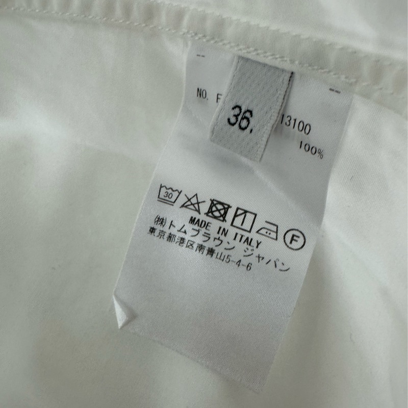 Thom Browne 白色中長版襯衫 36碼-4