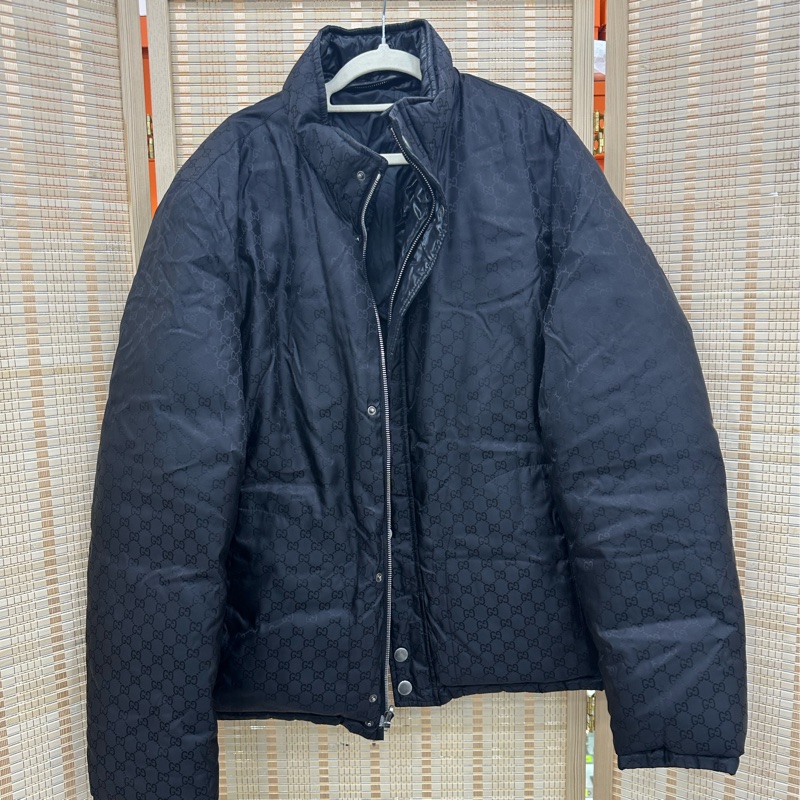 Gucci古馳 暗紋滿印雙G羽絨外套 48碼 98新-0