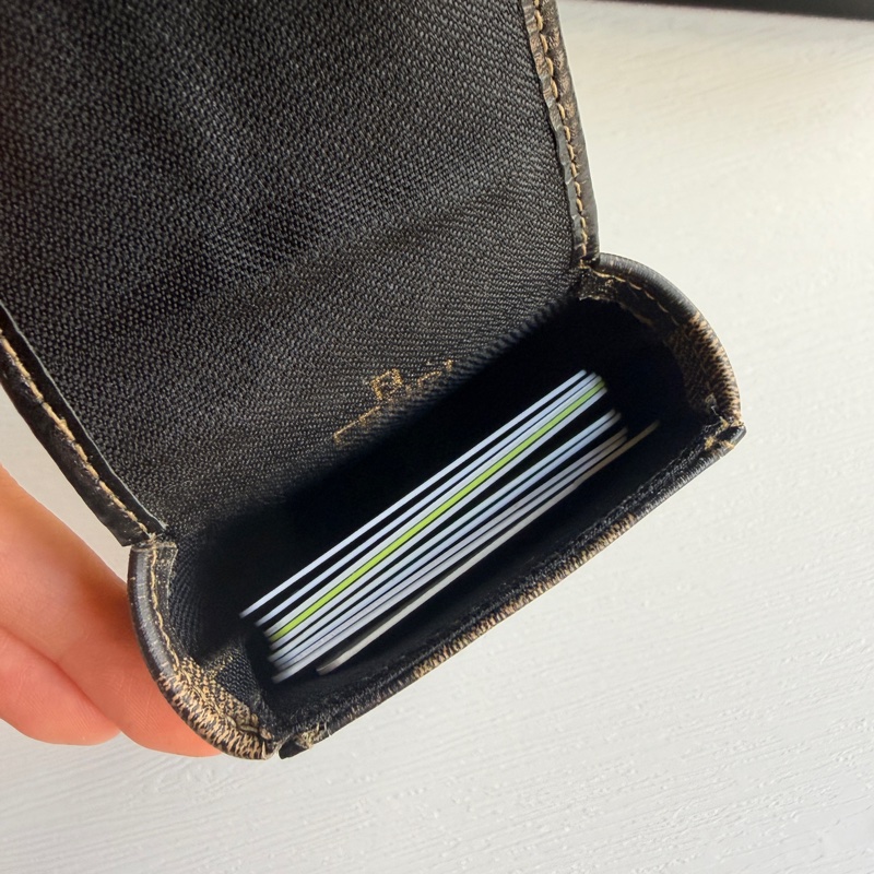 Fendi 芬迪 真皮收納盒 短夾 香煙盒 小錢包 wallet on chain-4