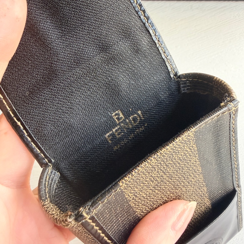 Fendi 芬迪 真皮收納盒 短夾 香煙盒 小錢包 wallet on chain-12