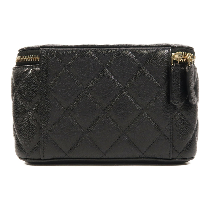 CHANEL 牛皮皮革Vanity Case金扣鏈帶肩背袋-1