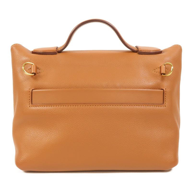 HERMES Evercolor皮革24/24 Mini金扣手挽肩背兩用袋Gold-1