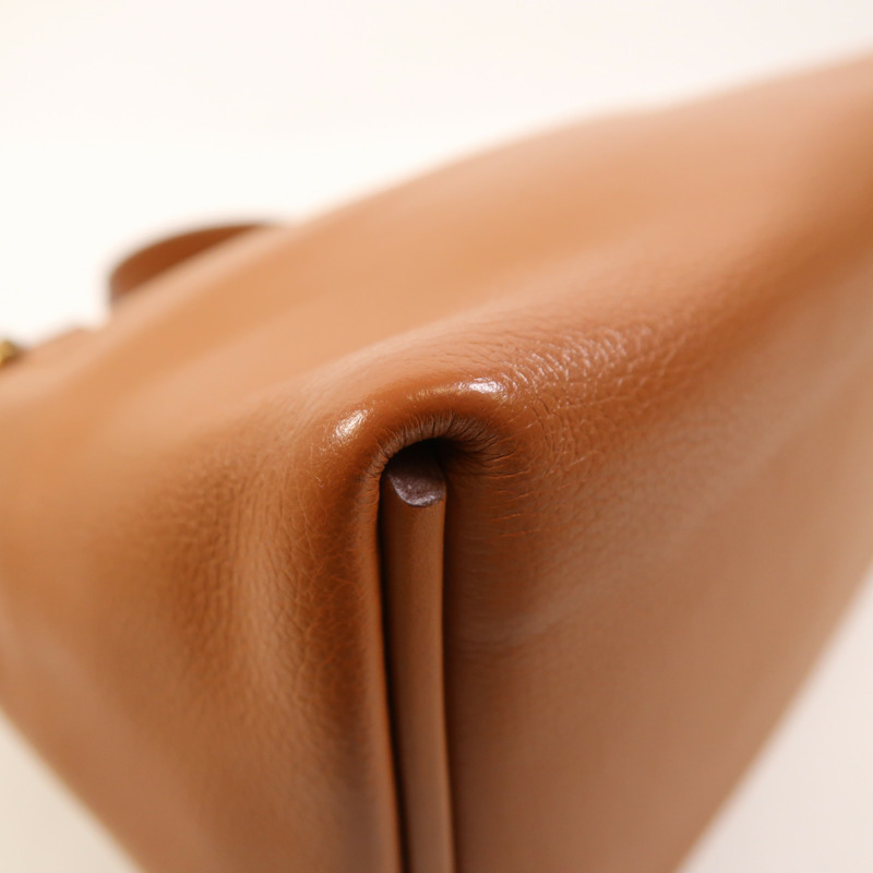 HERMES Evercolor皮革24/24 Mini金扣手挽肩背兩用袋Gold-12