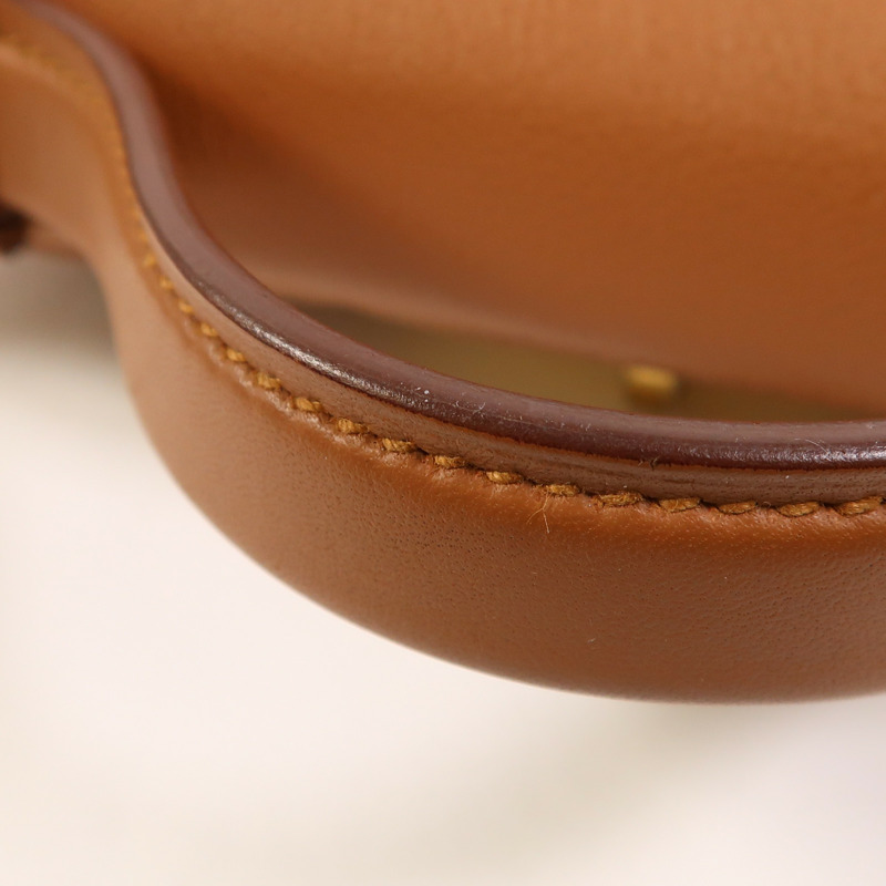 HERMES Evercolor皮革24/24 Mini金扣手挽肩背兩用袋Gold-15