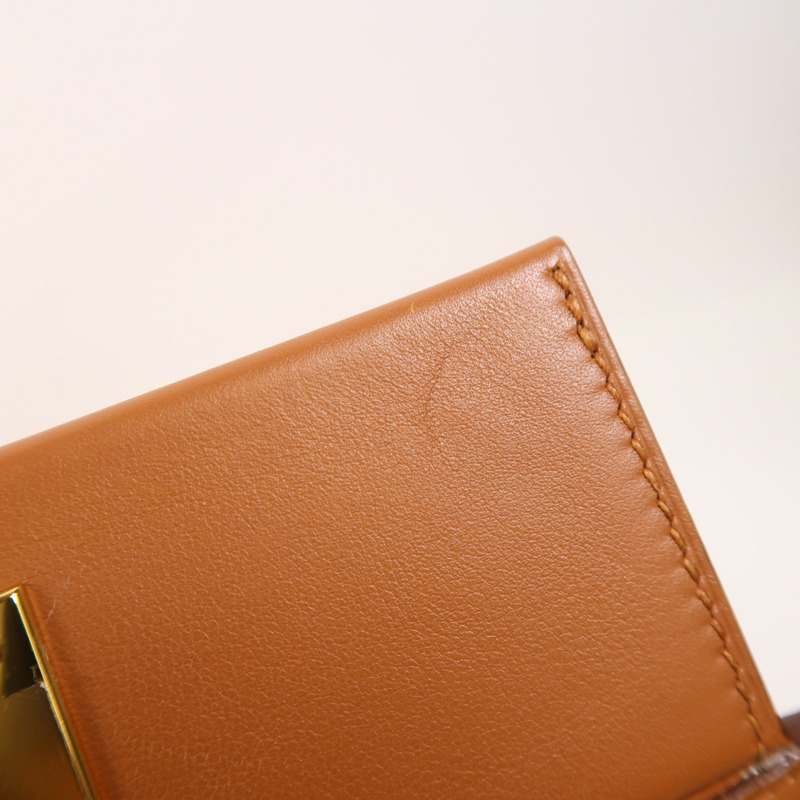 HERMES Evercolor皮革24/24 Mini金扣手挽肩背兩用袋Gold-17