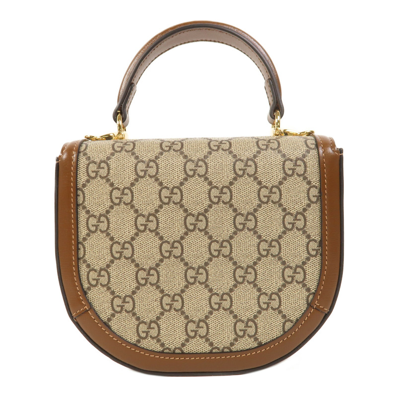 GUCCI 塗層帆布Horsebit 1955 Mini Top Handle金扣手挽肩背兩用袋-1