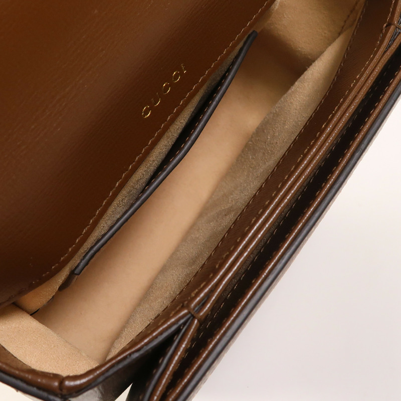 GUCCI 塗層帆布Horsebit 1955 Mini Top Handle金扣手挽肩背兩用袋-4