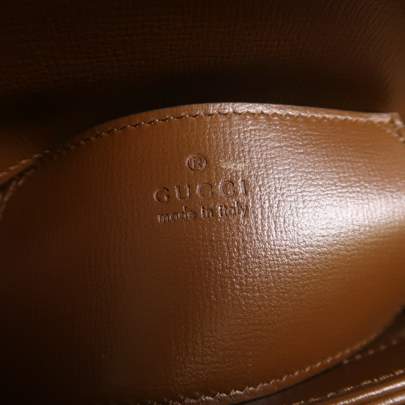 GUCCI 塗層帆布Horsebit 1955 Mini Top Handle金扣手挽肩背兩用袋-5