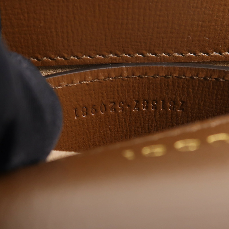 GUCCI 塗層帆布Horsebit 1955 Mini Top Handle金扣手挽肩背兩用袋-6