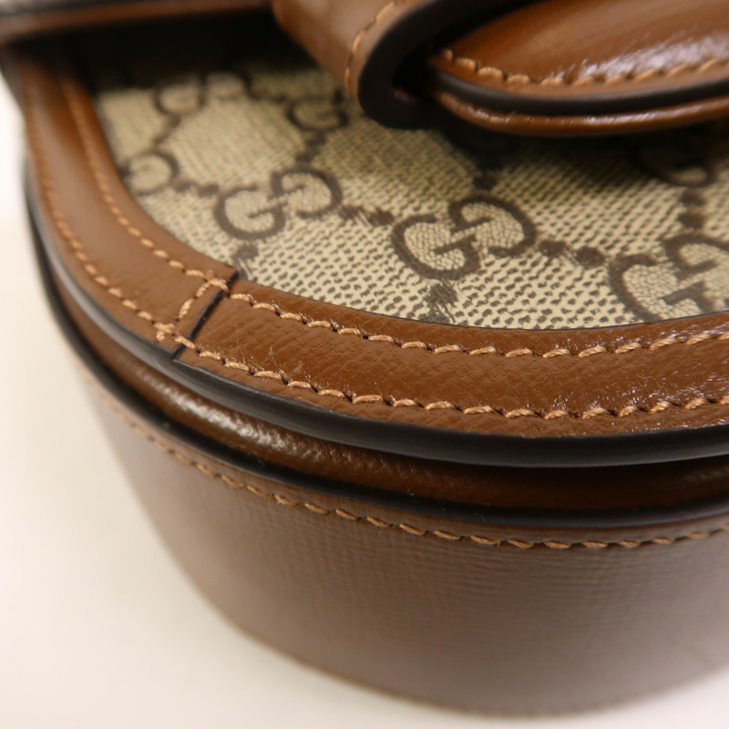 GUCCI 塗層帆布Horsebit 1955 Mini Top Handle金扣手挽肩背兩用袋-10