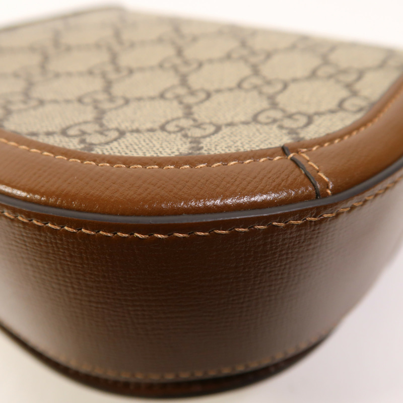 GUCCI 塗層帆布Horsebit 1955 Mini Top Handle金扣手挽肩背兩用袋-11