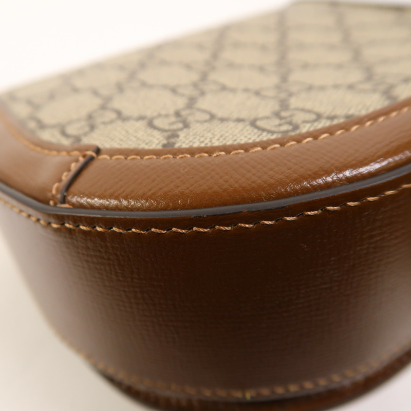 GUCCI 塗層帆布Horsebit 1955 Mini Top Handle金扣手挽肩背兩用袋-12