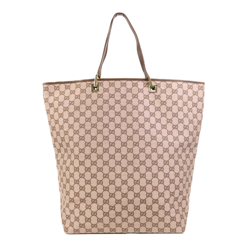 GUCCI 帆布Tote Bag金扣肩背袋-0