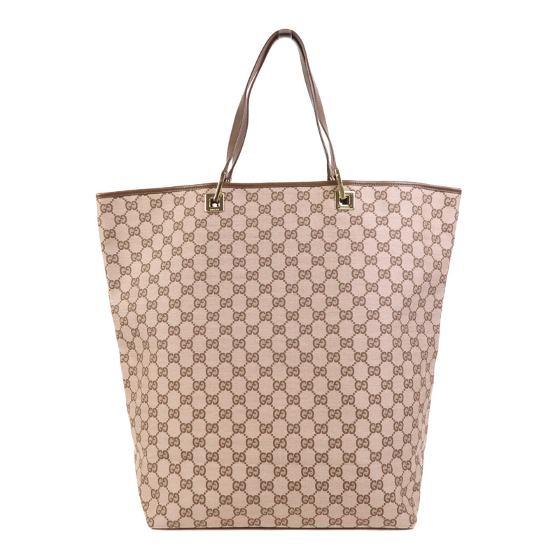 GUCCI 帆布Tote Bag金扣肩背袋-1