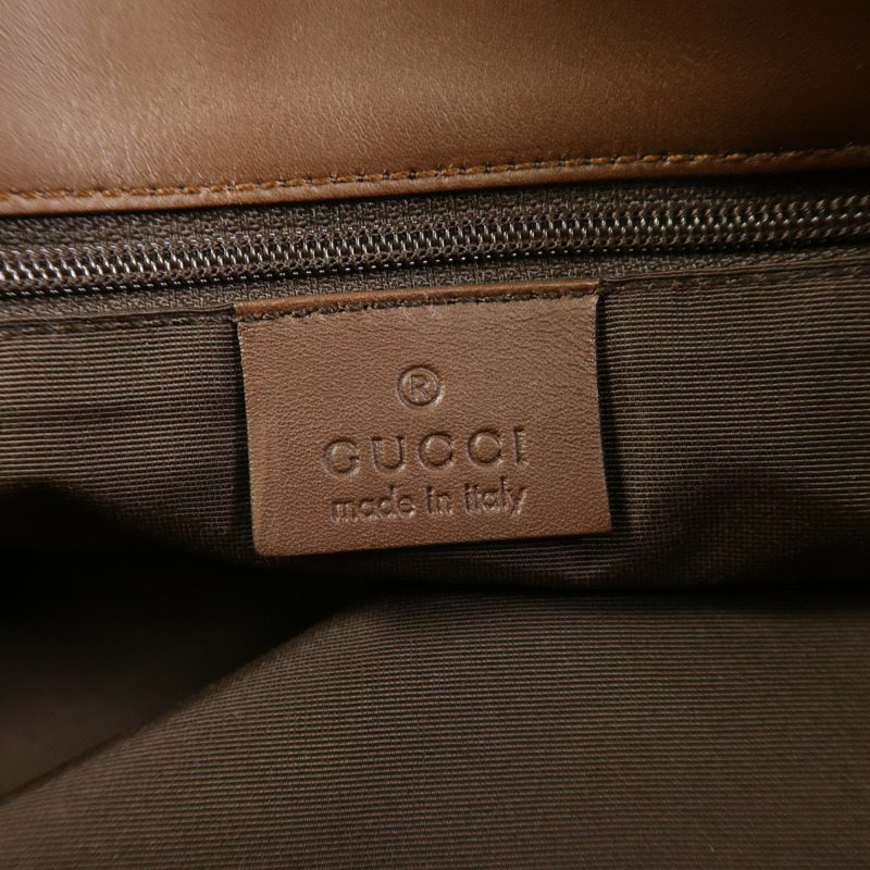 GUCCI 帆布Tote Bag金扣肩背袋-5