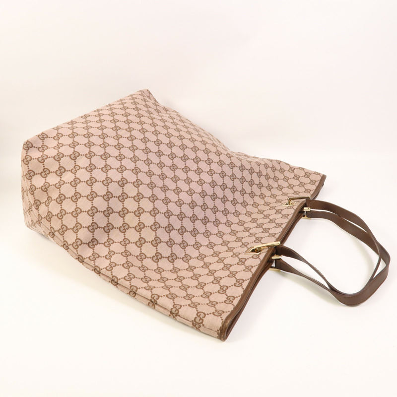 GUCCI 帆布Tote Bag金扣肩背袋-7