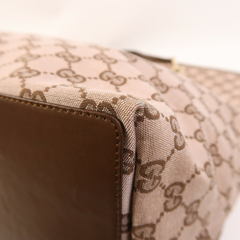 GUCCI 帆布Tote Bag金扣肩背袋-8