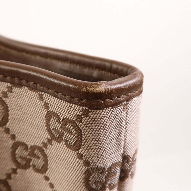 GUCCI 帆布Tote Bag金扣肩背袋-12