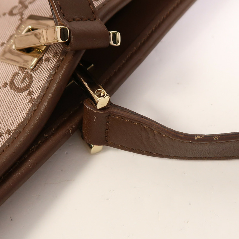 GUCCI 帆布Tote Bag金扣肩背袋-15