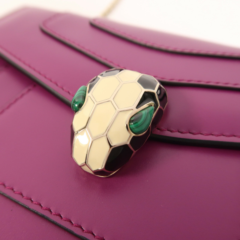 BVLGARI 牛皮皮革Serpenti Forever鏈帶肩背袋-9