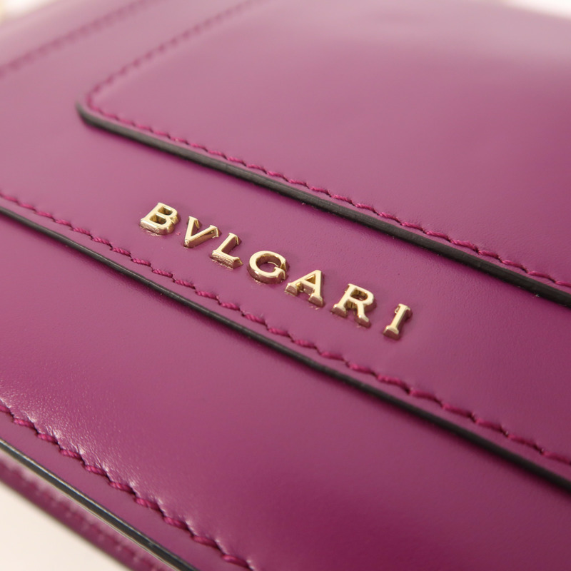 BVLGARI 牛皮皮革Serpenti Forever鏈帶肩背袋-14