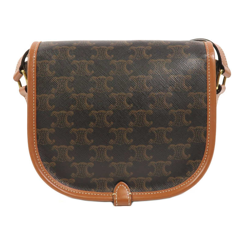 CELINE 塗層帆布Folco金扣肩背袋-1