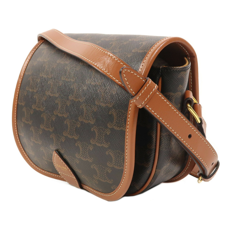 CELINE 塗層帆布Folco金扣肩背袋-2