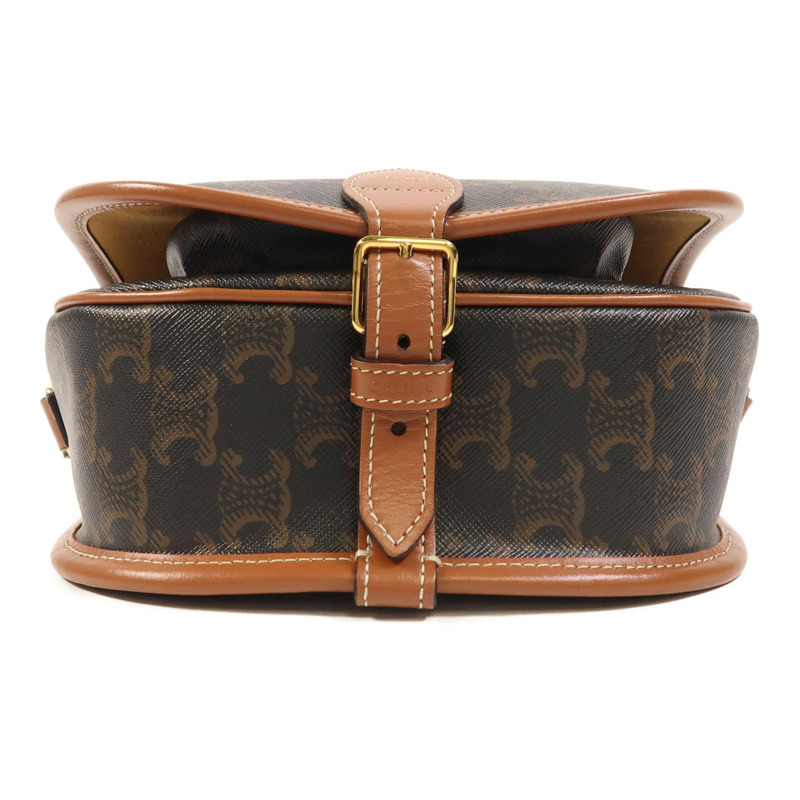 CELINE 塗層帆布Folco金扣肩背袋-3