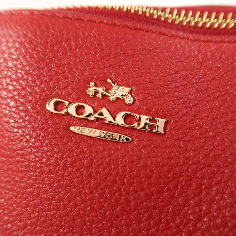 COACH 牛皮皮革2 Way Shoulder金扣手挽肩背兩用袋-8