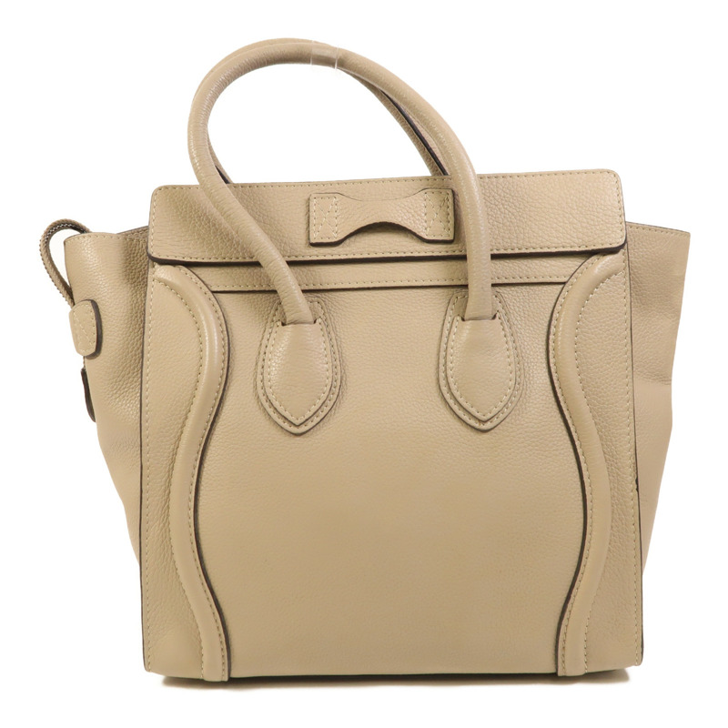 CELINE 牛皮皮革Micro Luggage銀扣手挽袋-1