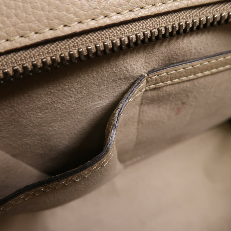 CELINE 牛皮皮革Micro Luggage銀扣手挽袋-14