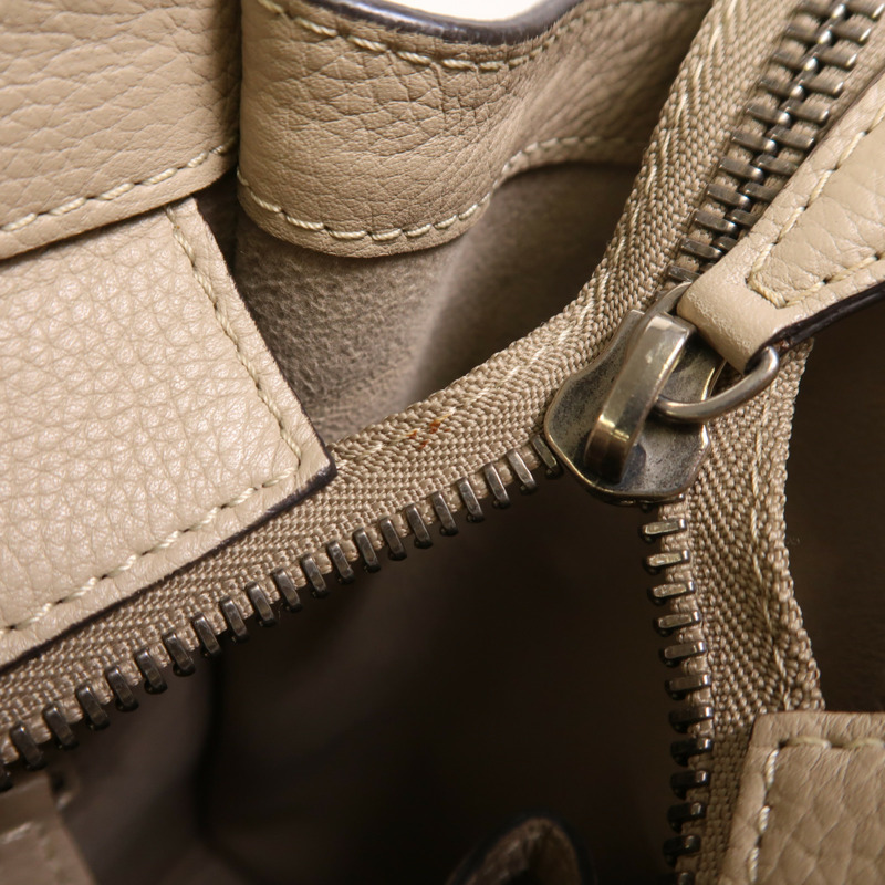 CELINE 牛皮皮革Micro Luggage銀扣手挽袋-16