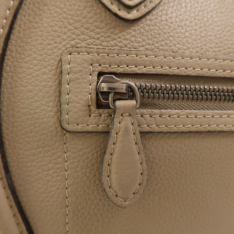 CELINE 牛皮皮革Micro Luggage銀扣手挽袋-19