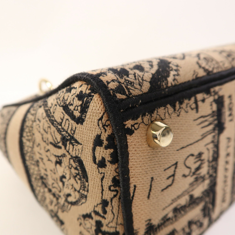 Dior 帆布Lady Dior D Lite Medium金扣手挽肩背兩用袋-12