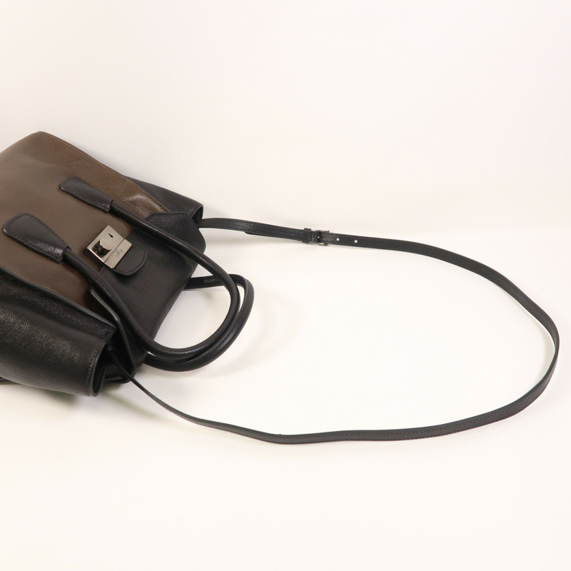 PRADA 牛皮皮革2 Way Shoulder手挽肩背兩用袋-9