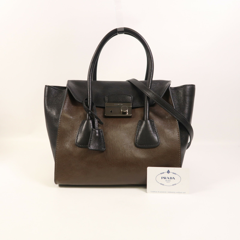 PRADA 牛皮皮革2 Way Shoulder手挽肩背兩用袋-10