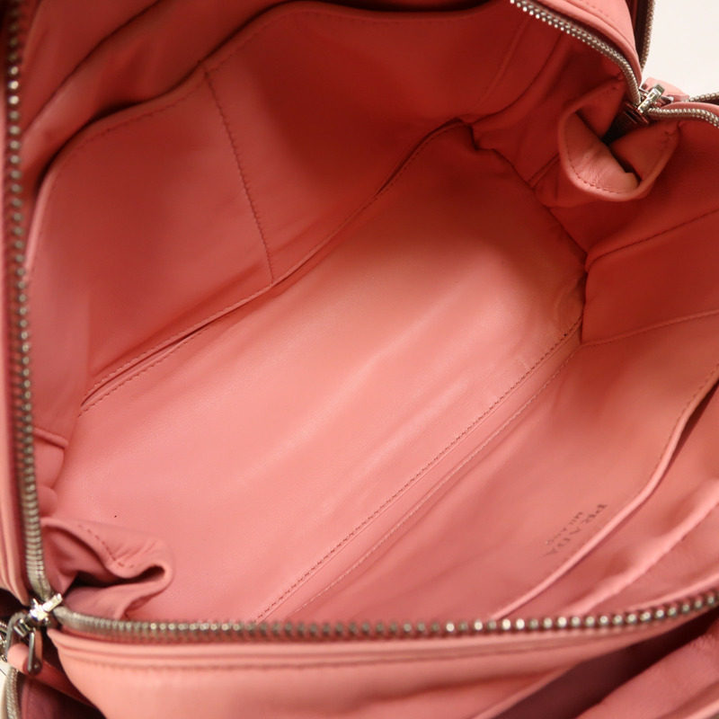 PRADA 羊皮皮革2 Way Shoulder銀扣手挽肩背兩用袋-6