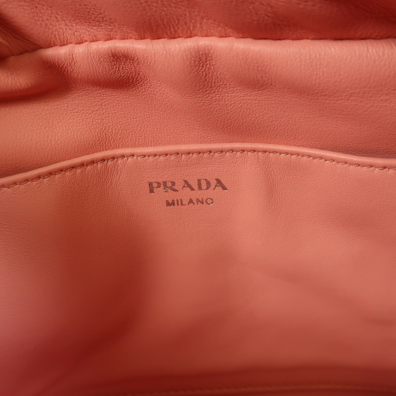 PRADA 羊皮皮革2 Way Shoulder銀扣手挽肩背兩用袋-7