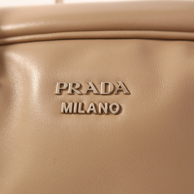 PRADA 羊皮皮革2 Way Shoulder銀扣手挽肩背兩用袋-11