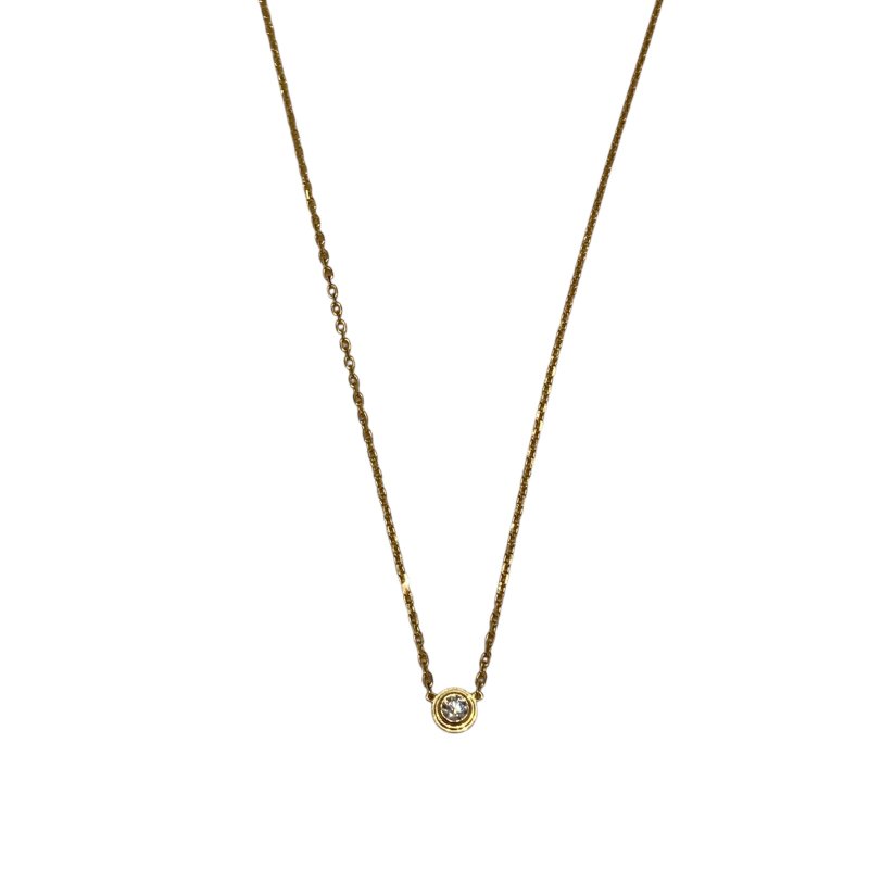 CARTIER 卡地亞 D'Amour XS 18K 鑽石 項鍊 YG-0
