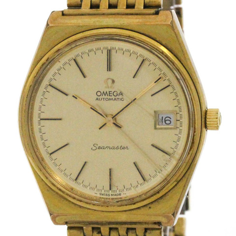 歐米茄海馬系列 Cal 1012 鍍金自動男士腕錶 166.0203