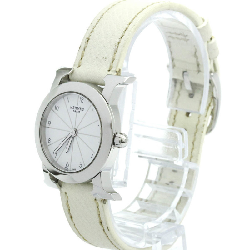 愛馬仕 H 系列圓形精鋼石英女士腕錶 HR1.210 拋光款-1