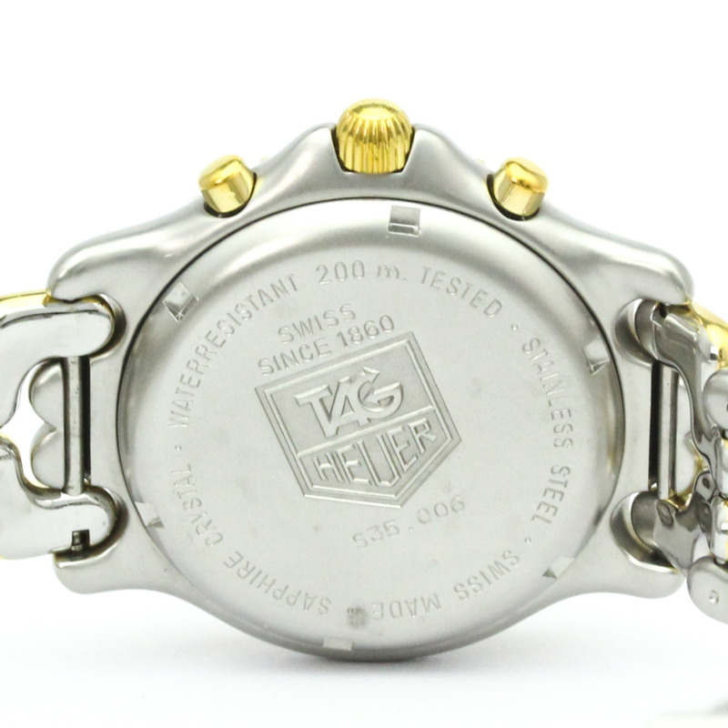 TAG HEUER Sel計時碼錶鍍金鋼男錶S35.006拋光-5