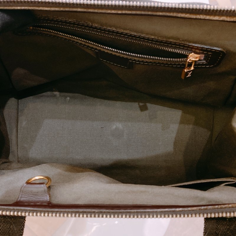 TW4725  Louis Vuitton路易威登 綠色經典花紋 中古帆布手提包 Monogram Canvas Mini Lin Josephine Bag-15